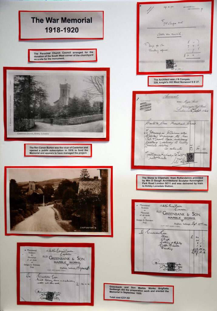 History exhibition panel on Casterton war memorial
