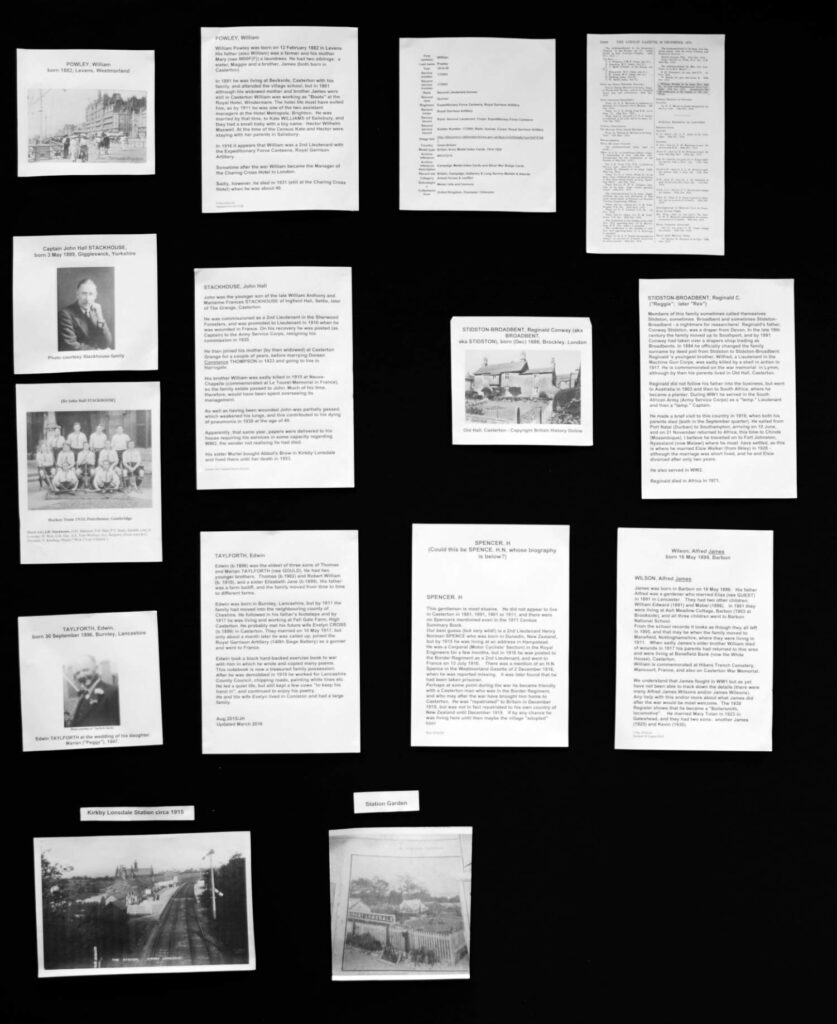 History exhibition panel on the two world wars