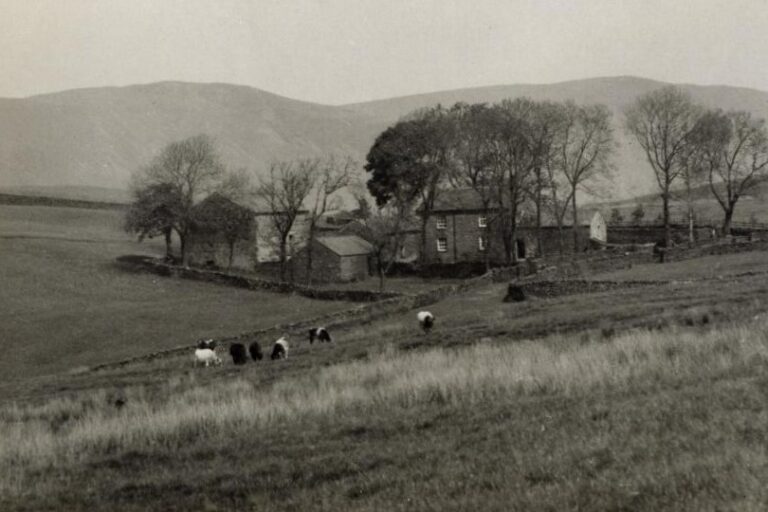 View of the farm from Bull Pot of the Witches taken Whitsun (early June), 1933