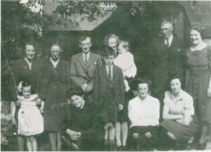 The Hayton family, with Arnold in the back row on the right
