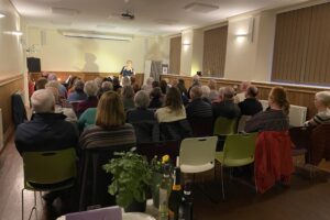 Gertrude Lawrence portayed by Lucy Stevens in Casterton Village Hall