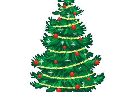 A graphic of a Christmas tree