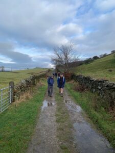 Casterton social walking group walking along Fell Foot Road